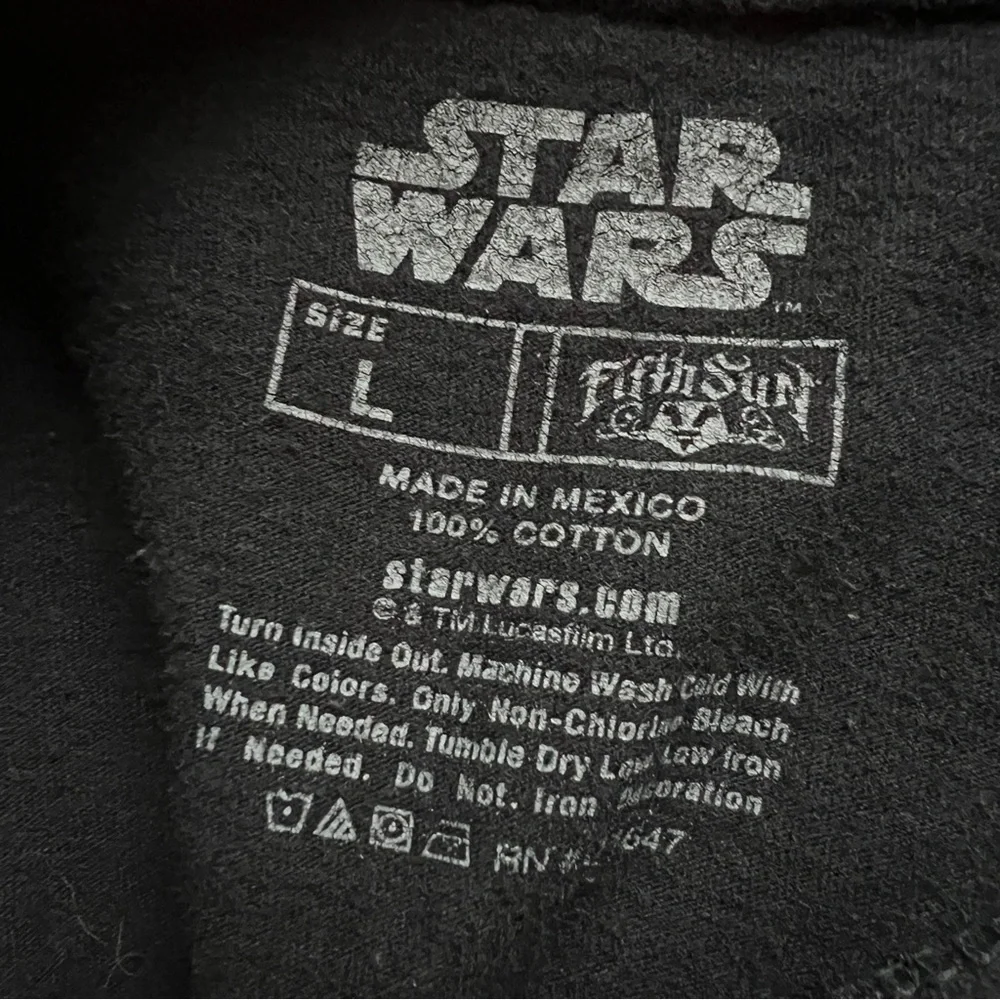 Star Wars Yearbook Characters “Most Likely To…” Black Size Large 100% Cotton EUC - Picture 7 of 7